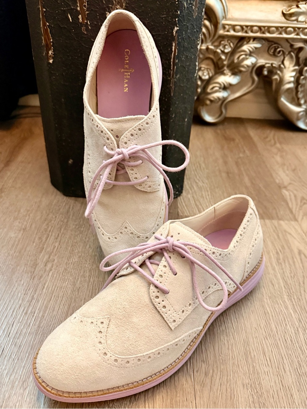 Cole Haan Lunargrand Women's  Suede Wingtip Oxford